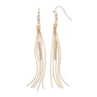 Lc Lauren Conrad Beaded Chain Tassel Nickel Free Drop Earrings, Women's, Gold