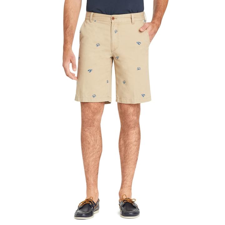 Men's Izod Saltwater Beachtown Classic-fit Printed Stretch Shorts, Size: 36, Med Beige