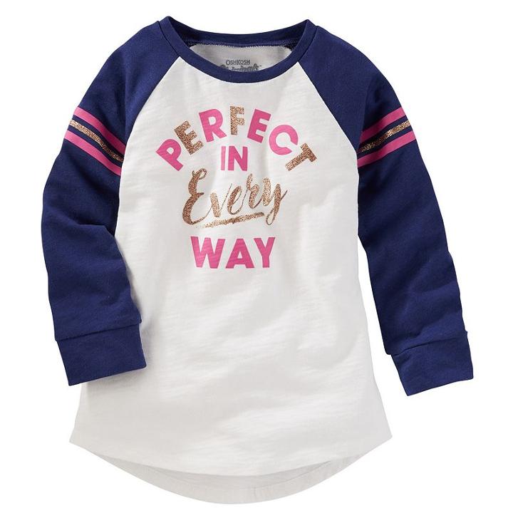 Girls 4-8 Oshkosh B'gosh&reg; Perfect In Every Way Graphic Tee, Girl's, Size: 7, White