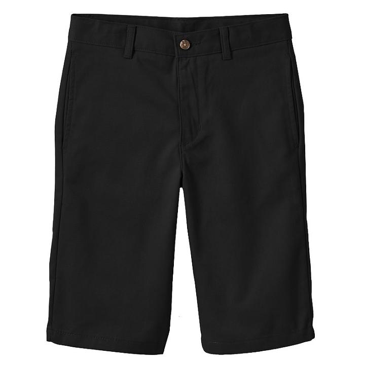Boys 8-20 Chaps Flat-front Twill Shorts, Boy's, Size: 8, Black