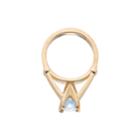 My Petite Ring 10k Gold Cubic Zirconia Birthstone Ring Charm, Women's, Blue