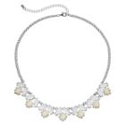 Mudd&reg; Geometric Stone Cluster Necklace, Women's, White