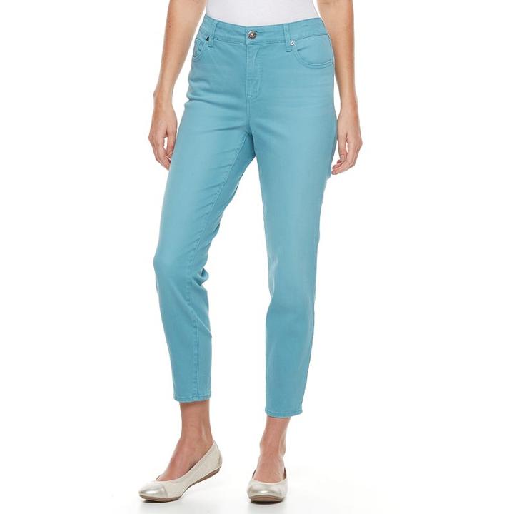Women's Gloria Vanderbilt Alexandra Ankle Jeans, Size: 16, Dark Blue