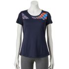 Women's Fila Sport&reg; Perforated Short Sleeve Tee, Size: Medium, Blue (navy)