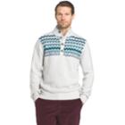 Big & Tall Men's Fairisle Button Sweater, Size: 3xb, Light Grey