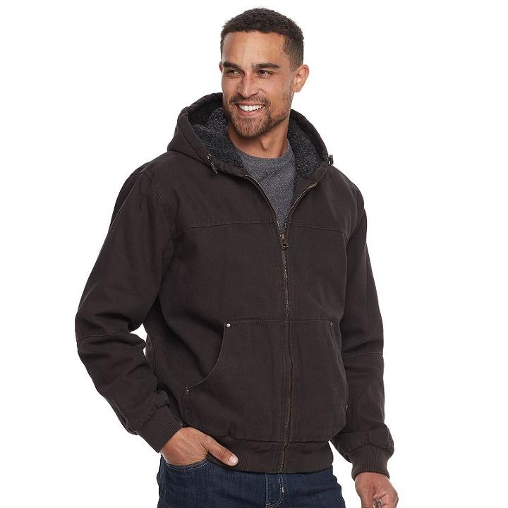 Big & Tall Levi's&reg; Sherpa-lined Workwear Bomber Jacket, Men's, Size: Xxl Tall, Dark Brown