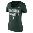 Women's Nike Michigan State Spartans Local Spirit Tee, Size: Xl, Green
