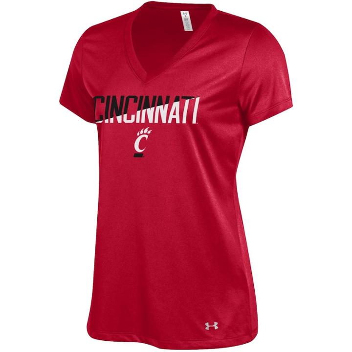 Women's Under Armour Cincinnati Bearcats Tech Tee, Size: Medium, Red