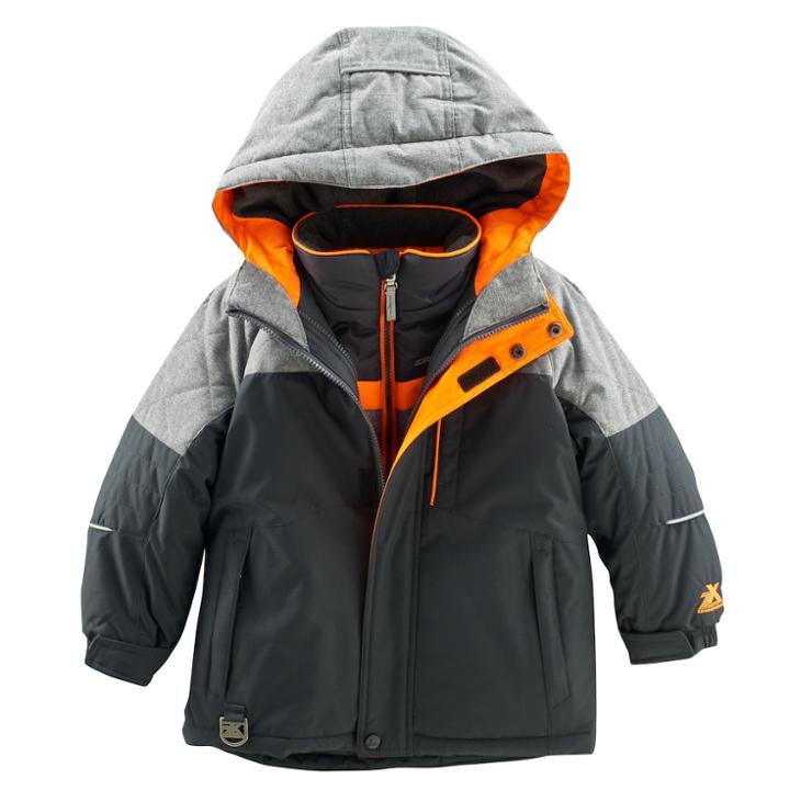 Boys 4-7 Zeroxposur Burst Heavyweight 3-in-1 System Jacket, Size: Medium, Dark Grey