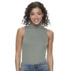 Juniors' Mudd&reg; Mockneck Bodysuit, Girl's, Size: Small, Med Green