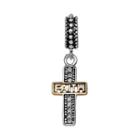 Individuality Beads Sterling Silver Crystal Faith Cross Charm, Women's, Multicolor
