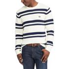 Men's Chaps Classic-fit Striped Crewneck Sweater, Size: Xl, Natural