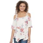 Juniors' Mudd&reg; Crochet Off Shoulder Top, Girl's, Size: Medium, Lt Beige