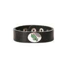 Women's North Texas Mean Green Leather Concho Bracelet