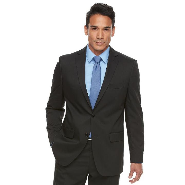 Men's Apt. 9&reg; Premier Flex Slim-fit Black Suit Coat, Size: 44 Short