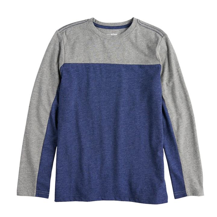 Boys 8-20 Urban Pipeline&reg; Colorblock Tee, Size: Large, Dark Blue