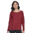 Women's Napa Valley Textured Rib Sweater, Size: Small, Purple Oth