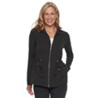 Women's Dana Buchman Zip Front Anorak Jacket, Size: Xl, Black