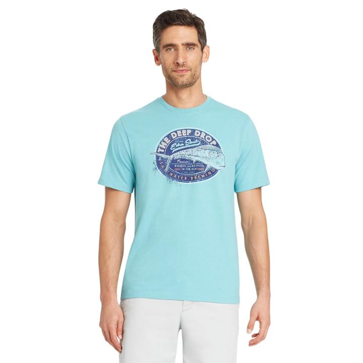 Men's Izod Nautical Graphic Tee, Size: Small, Blue