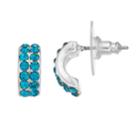 Dana Buchman Pave C-hoop Earrings, Women's, Turq/aqua