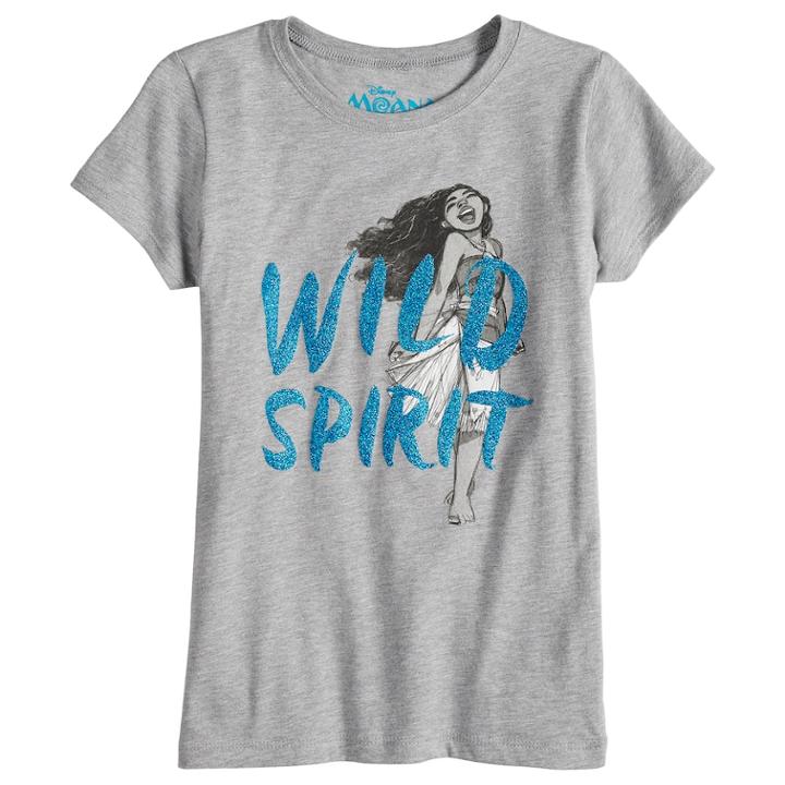 Disney's Moana Girls 7-16 Wild Spirit Graphic Tee, Size: Xl, Med Grey