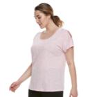 Plus Size Tek Gear&reg; Cold-shoulder Top, Women's, Size: 3xl, Dark Pink