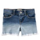 Girls 4-12 Oshkosh B'gosh&reg; Frayed Hem Dip-dye Jean Shorts, Size: 5, Blue