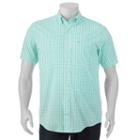Big & Tall Izod Advantage Classic-fit Checked Stretch Button-down Shirt, Men's, Size: Xl Tall, Blue Other