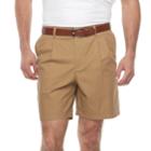 Big & Tall Croft & Barrow&reg; Regular-fit Easy-care Stretch Pleated Shorts, Men's, Size: 52, Med Brown