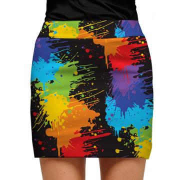 Women's Loudmouth Paint Splatter Golf Skort, Size: 16, Black