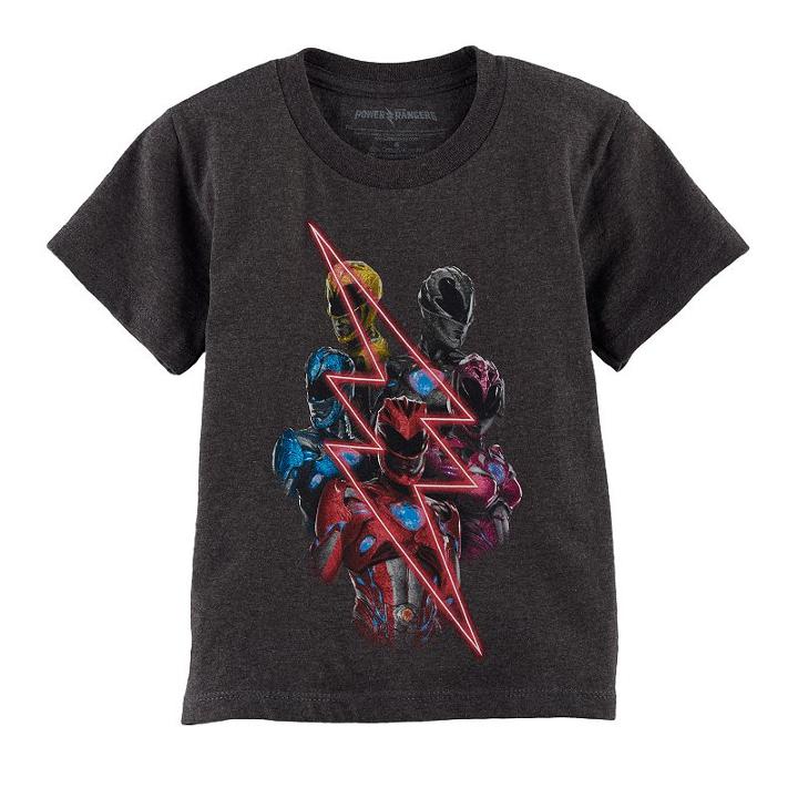Boys 4-7 Power Rangers Graphic Tee, Size: 5-6, Dark Grey