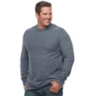Big & Tall Croft & Barrow&reg; Classic-fit Reversible Ribbed Crewneck Tee, Men's, Size: L Tall, Med Blue