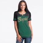 Women's Milwaukee Bucks Burnout Tee, Size: Medium, Green