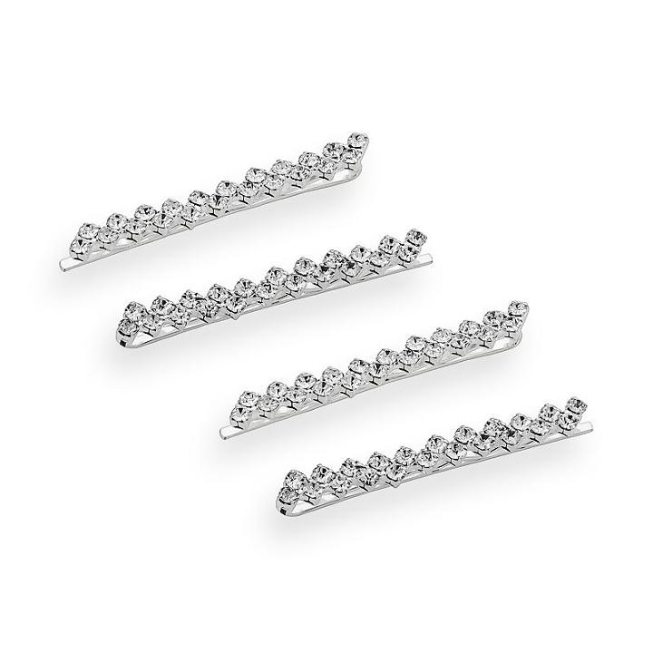 Crystal Allure 4-pc. Bobby Pin Set, Women's, White