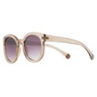 Converse 54mm Women's Round Sunglasses, Lt Brown
