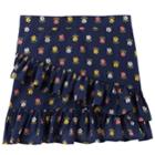 Girls 4-12 Carter's Floral Tiered Ruffle Skirt, Size: 7, Navy Floral Print