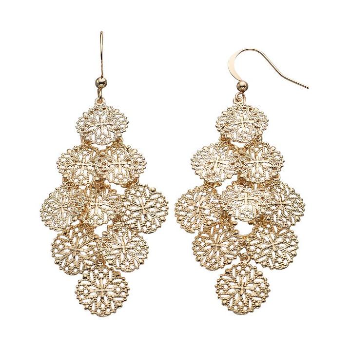 Filigree Kite Earrings, Women's, Multicolor