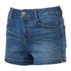 Juniors' So&reg; High-waist Jean Shortie Shorts, Teens, Size: 13, Blue Other