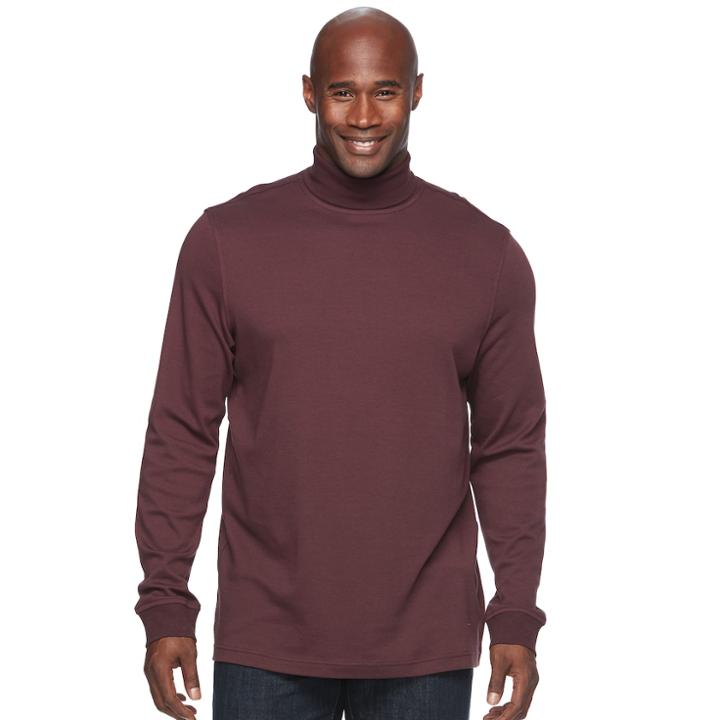 Big & Tall Croft & Barrow&reg; Easy-care Turtleneck, Men's, Size: Xl Tall, Brown