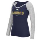 Women's Reebok Buffalo Sabres Marled Slub Tee, Size: Large, Blue (navy)