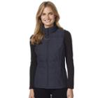 Women's Heat Keep Down Puffer Vest, Size: Medium, Blue Other