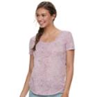 Juniors' Mudd&reg; Roadtrip Scoopneck Tee, Teens, Size: Xs, Pink