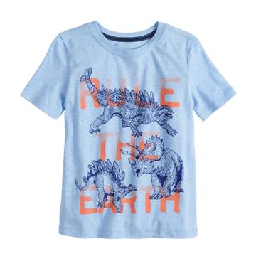 Boys 4-12 Sonoma Goods For Life&reg; Dinosaurs Rule The Earth Graphic Tee, Size: 4, Light Blue