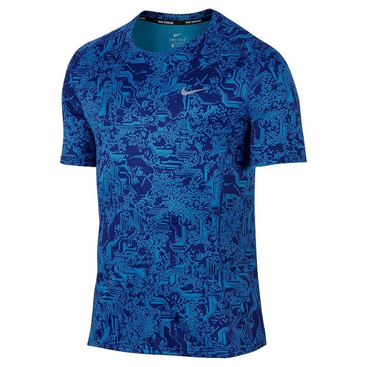 Men's Nike Dry-fit Miler Running Top, Size: Large, Light Blue