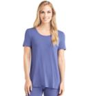 Plus Size Cuddl Duds Softwear Short Sleeve Tee, Women's, Size: 1xl, Blue (navy)