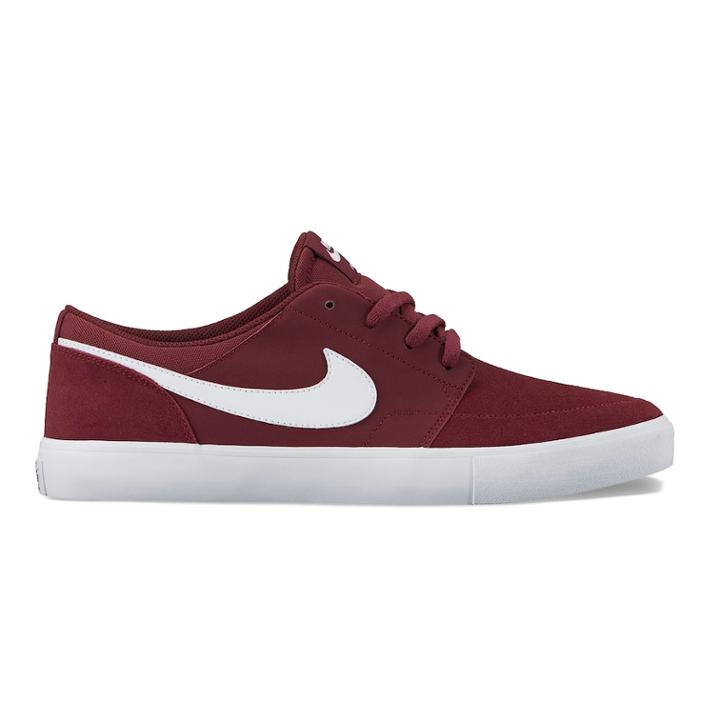 Nike Sb Solarsoft Portmore Ii Men's Nubuck Skate Shoes, Size: 10, Med Red