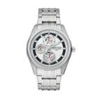 Armitron Men's Stainless Steel Skeleton Watch - 20/5222svsv, Grey