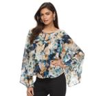 Women's Jennifer Lopez Ruffle Chiffon Top, Size: Xxl, Turquoise/blue (turq/aqua)