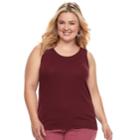 Plus Size Sonoma Goods For Life&trade; Layering Tank, Women's, Size: 3xl, Dark Red