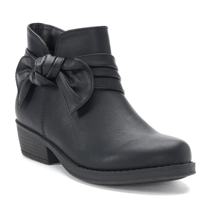 So&reg; Tricia Girls' Ankle Boots, Size: 2, Black